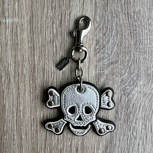 Coach Leather Skull Charm Key-fob